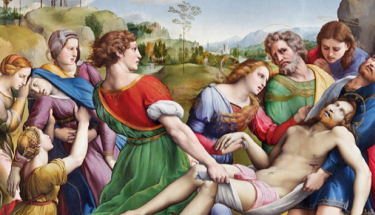 Art restoration: Painting of Deposition by Raphael Raffaello Sanzio of Urbino