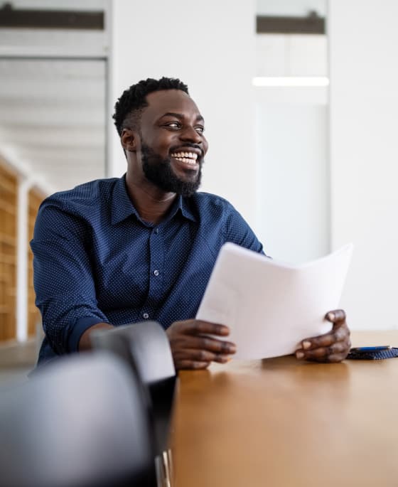A man smiling