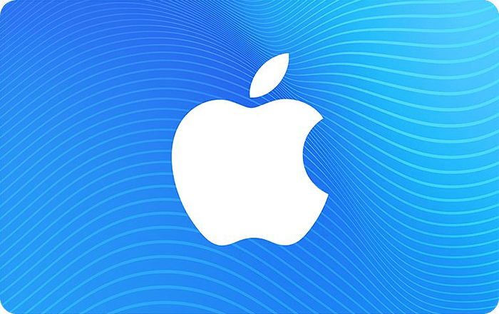 Forsiden af et App Store- og iTunes-gavekort