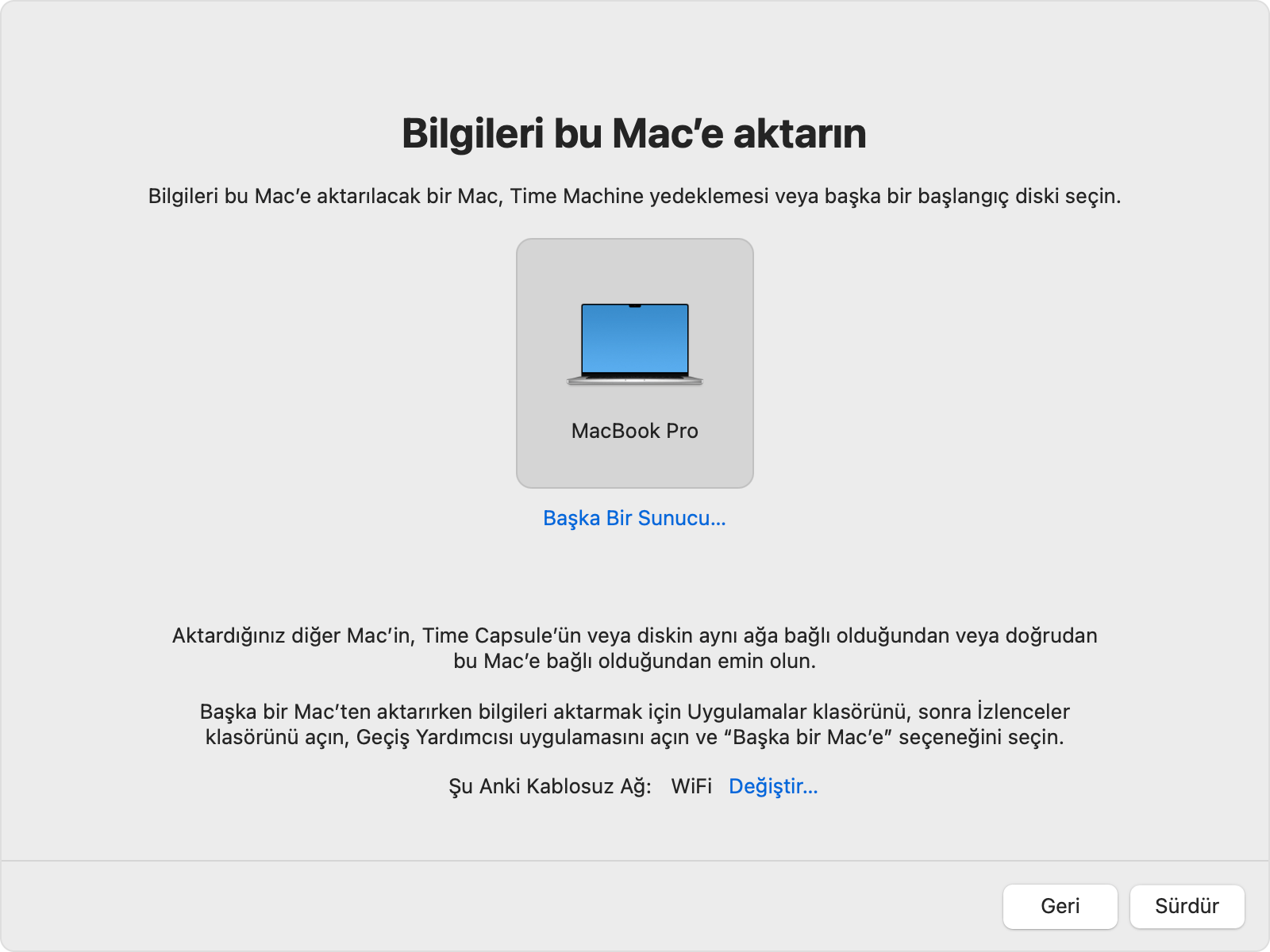Seçilen eski Mac simgesini gösteren Geçiş Yardımcısı.
