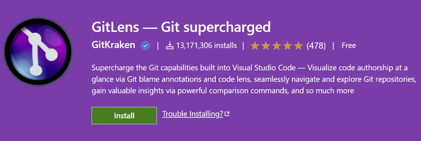 Gitlens vscode extension for c++