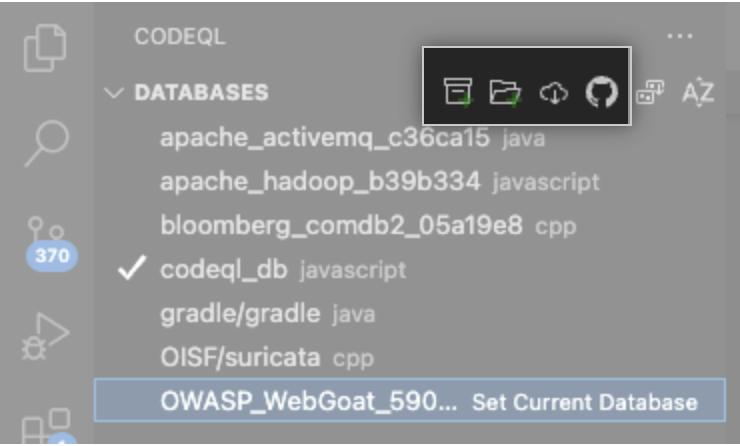 Choose a database to analyze