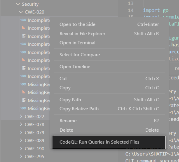 Run multiple queries from the File Explorer