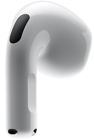 AirPods 4์ ๋ท๋ฉด์ ๋ณด์ฌ์ฃผ๋ AirPods ํ ์ชฝ. ์์ ์๋ โ์๋ก์ด ํฌ์ค ์ผ์๊ฐ ์ ์ฉ๋ ์คํ
โ ์น์
์ ๊ฐ๋ฆฌํค๊ณ ์์ต๋๋ค.