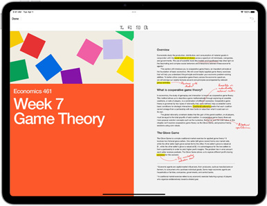 De Pdf-documenten Markeren-app op een iPad Air