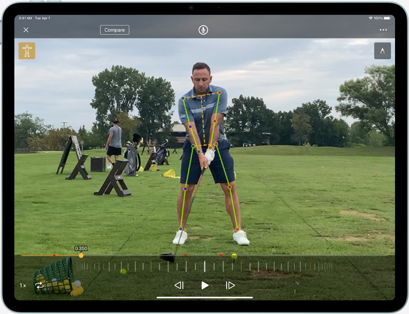 iPad Air in horizontale stand, waarop de Neural Engine wordt getoond