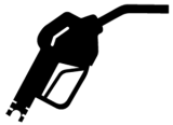 a black gasoline pump