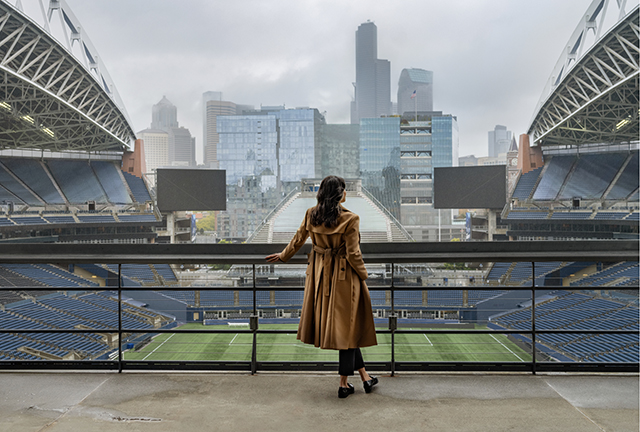 Financial Advisors in football stadium